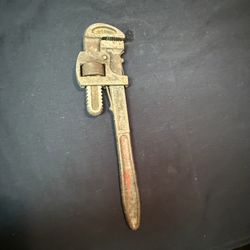 Vintage 1950s dropforged guaranteed steel 14 inch heavy duty pipe wrench