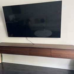 Floating Wood Tv Stand 94.49”