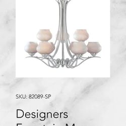 New In Box 9 Light Chandelier 