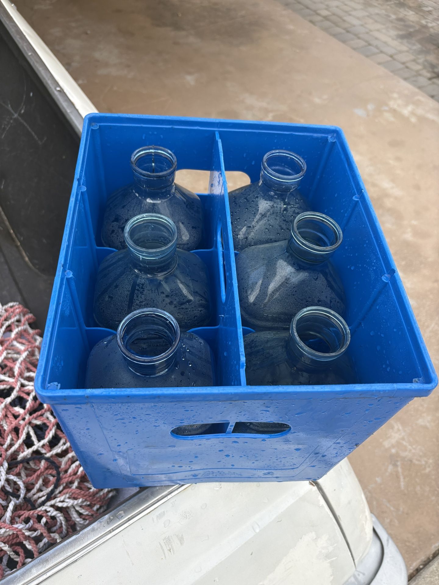 Plastic ½ Gallon Water Bottles with Crates – $25 (Claremont Mesa)