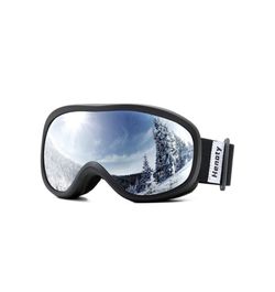 Henoty Ski Goggles, 100% UV Protection OTG Snow Goggles for Men Women Youth Adult - UV Protection Foam Anti-Scratch Dustproof