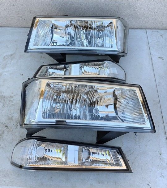 04-12 Chevrolet Colorado Gmc Canyon Headlights Luces Focos Micas Faros Faroles Headlamps Chevy