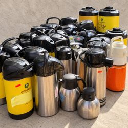 Airpot Coffee Pump Pots - 5 for $50 - Zojirushi, Stainless, Beverage Dispensers