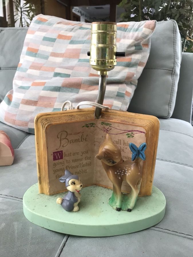 Vintage 1950’s / 60’s Walt Disney The Story of Bambi Lamp