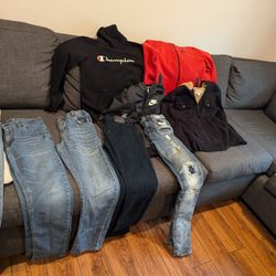 Boy Jeans And Hoodies (L) For 8 To 9 Years Old 