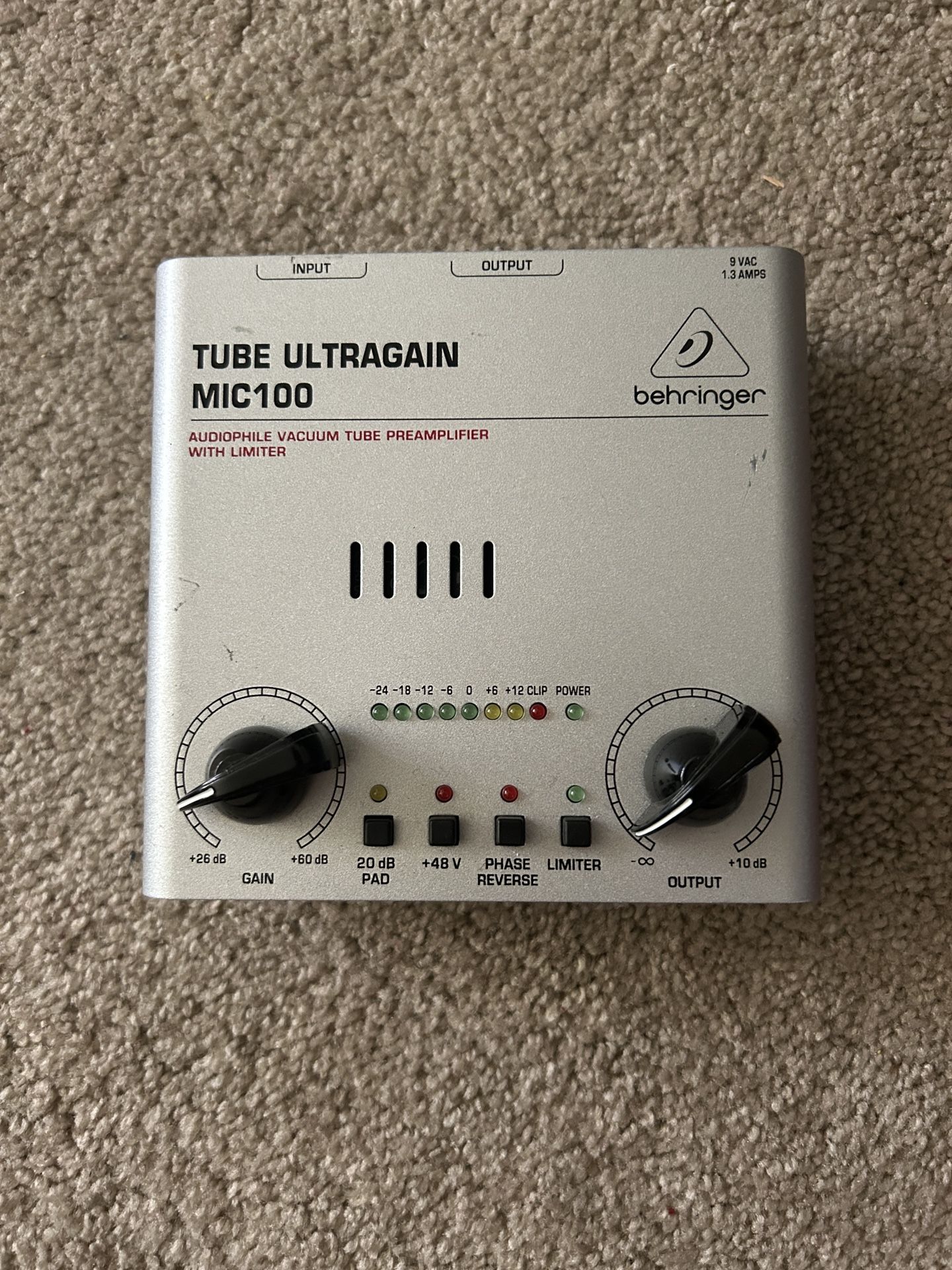 2 Behringer MIC100 Preamplifiers