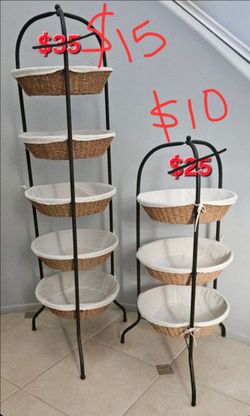 Two Basket Tower Rack Display Yarn Storage