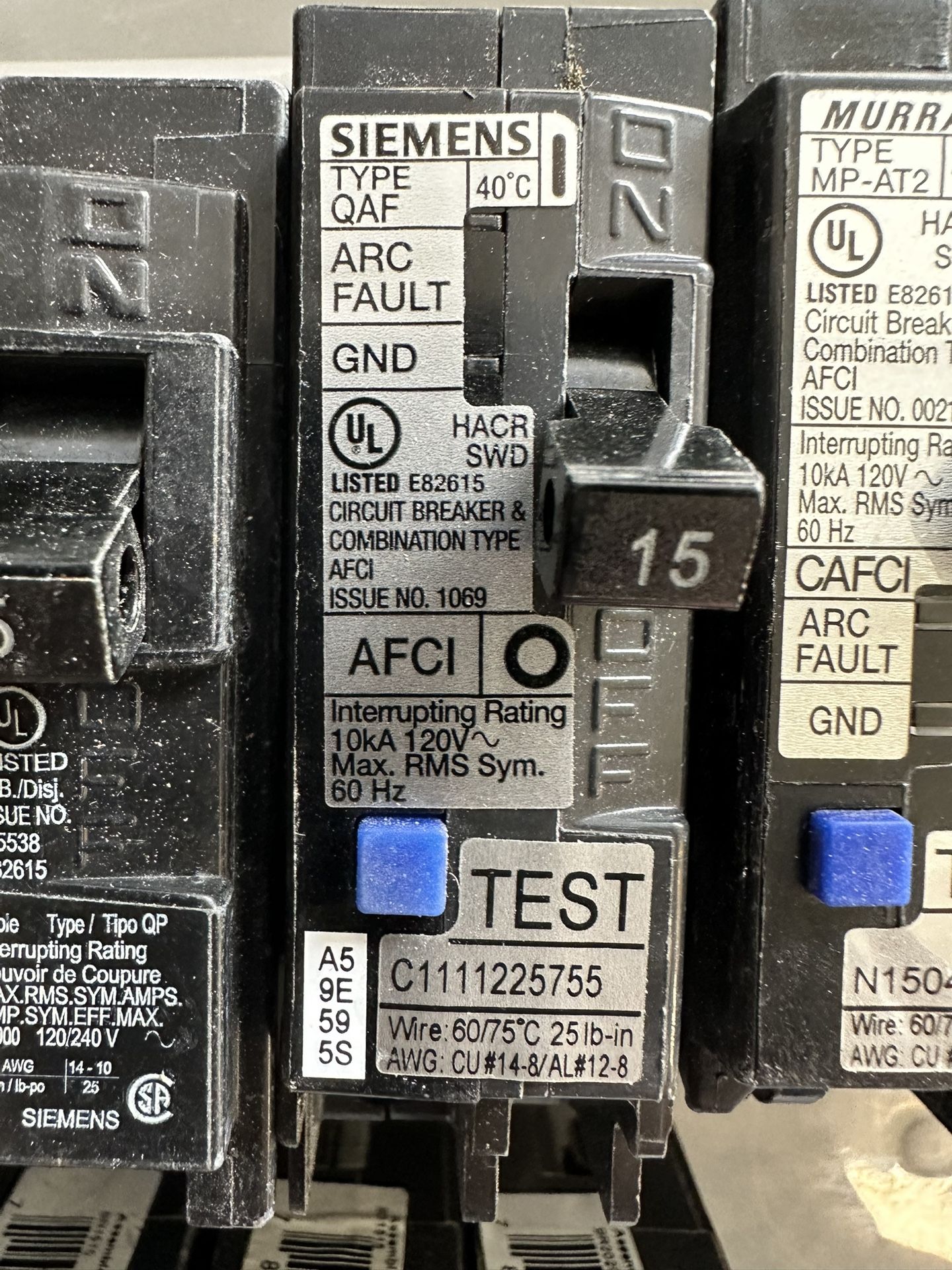 9 Arc fault Electrical Breakers + 4 Others for Sale in Carlsbad, CA