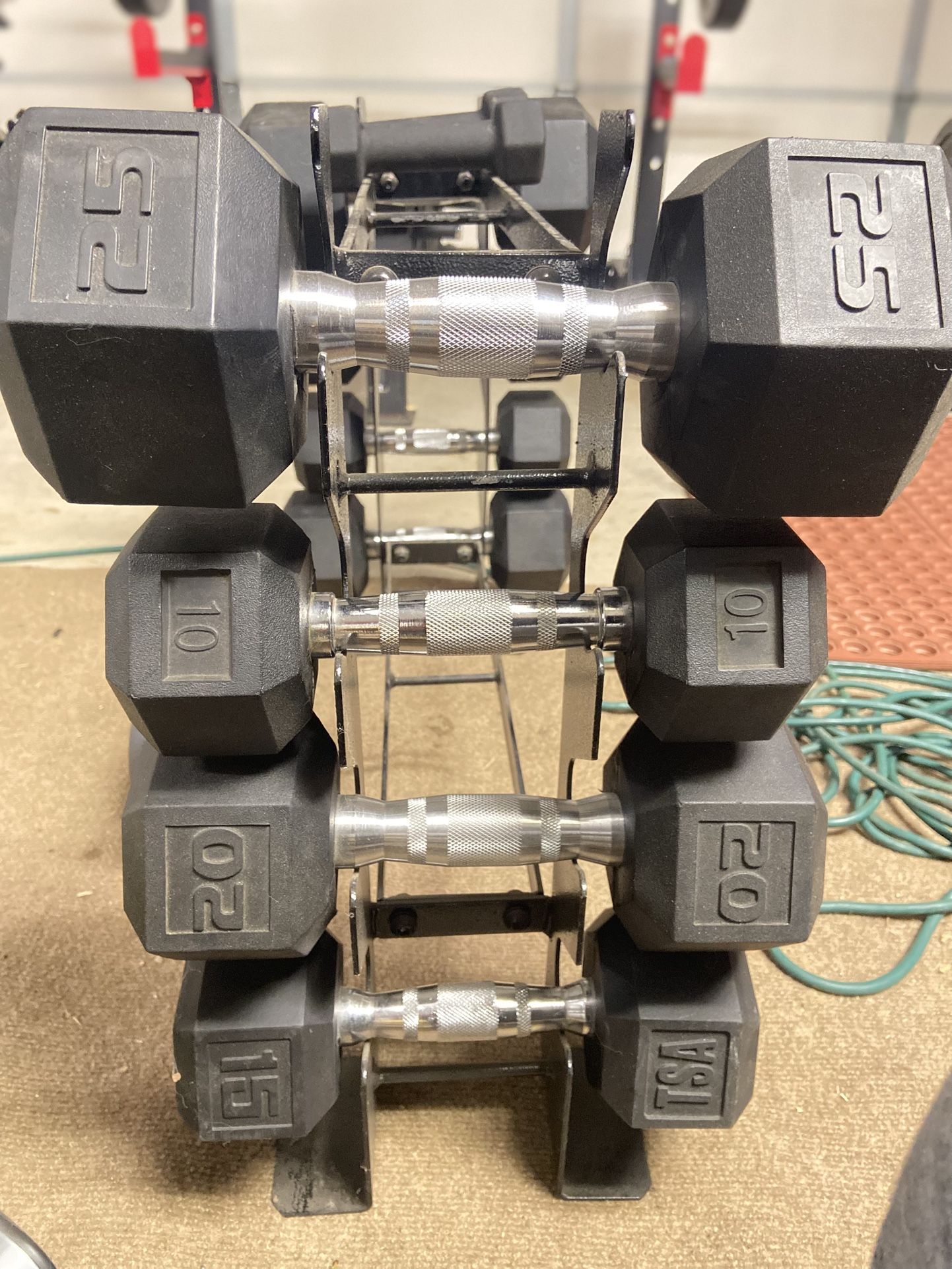 Weight Rack ( including dumbbells)