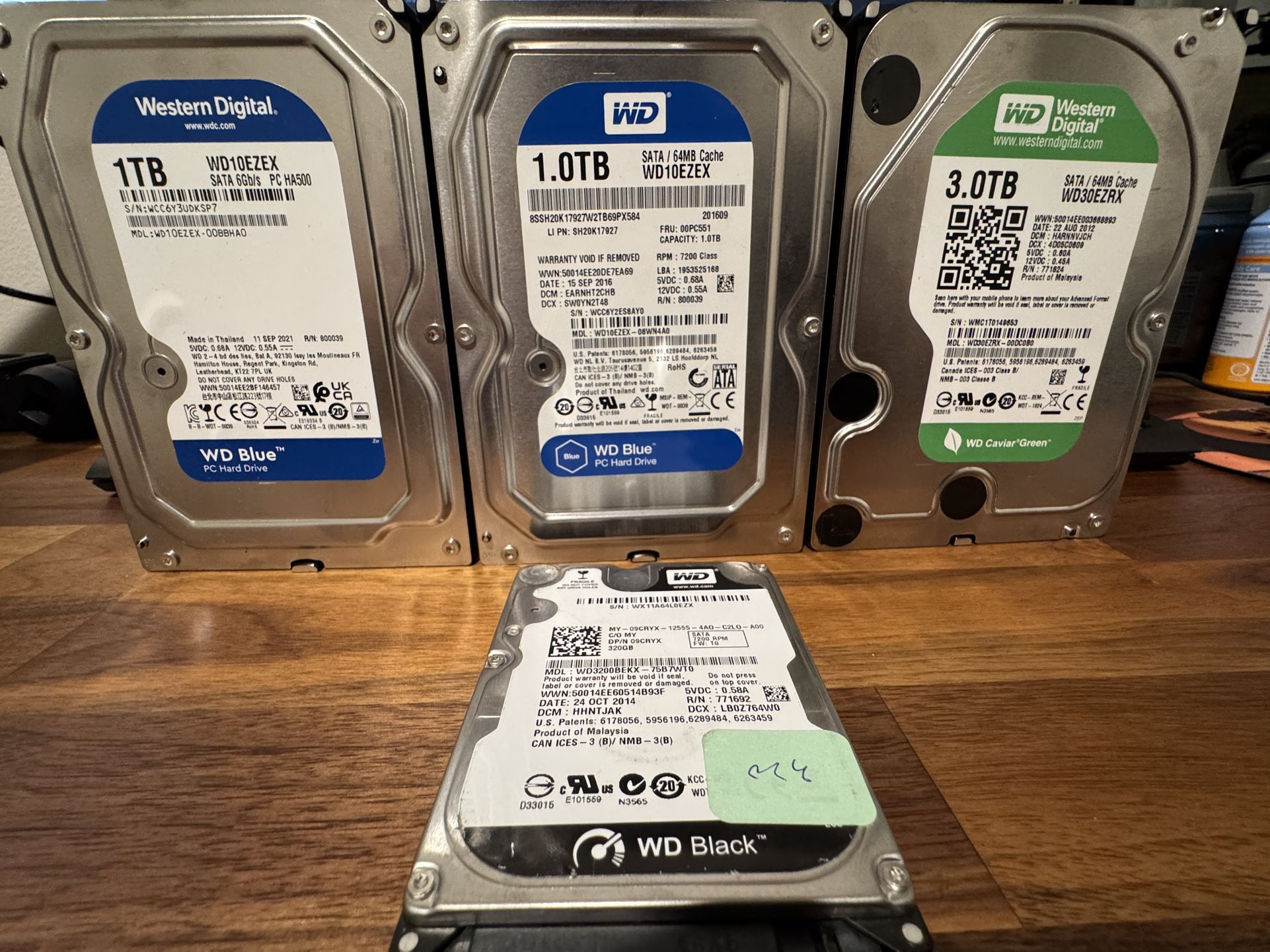 WD Sata Hard drives Various Prices