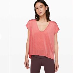 Lululemon Playful Practice Short Sleeve Tank EUC 