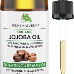 Jojoba Oil Organic Cold Pressed Unrefined - 100% Pure, Raw, Virgin, Undiluted - Ideal Face Oil and Body Oils for Women - Organic Jojoba Oil For Hair, 