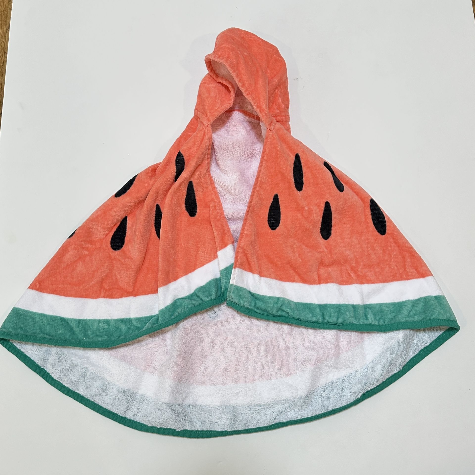 Pottery Barn Kids Watermelon Baby Infant Beach Hooded Towel UPF 50+ NEW
