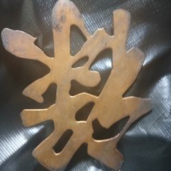 Asian brass wall symbols