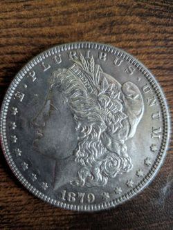1879 Morgan silver dollar
