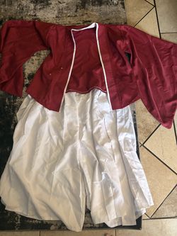 Inuyasha Red White Japanese Style Cosplay Outfit M - L