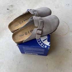 Birkenstock Boston Suede Clogs