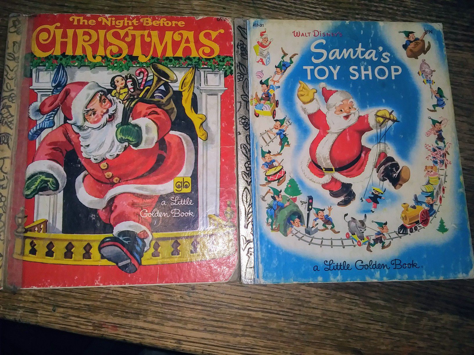 Vintage Santa golden books
