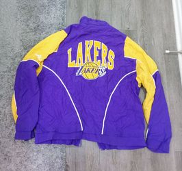 Vintage Lakers NBA Apex One Windbreaker Jacket Mens Large
