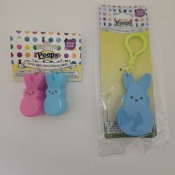 Peeps Earrings And Key Chain