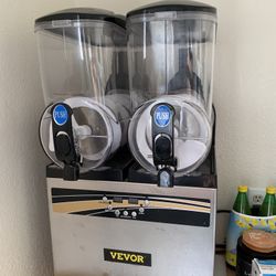 VEVOR Commercial Slushy Machine, 15Lx2 Tank Margarita Maker, 1000W Stainless Steel Smoothie Frozen Drink Maker for Supermarkets Cafés Restaurants Bars