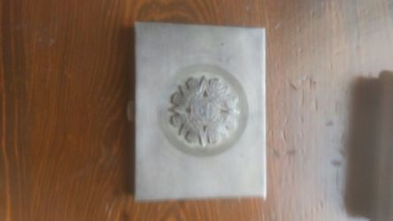 Vintage sterling silver 925 business card or non filter cigarette holder with Aztec medallion on top