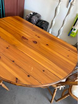 Oak table with chairs