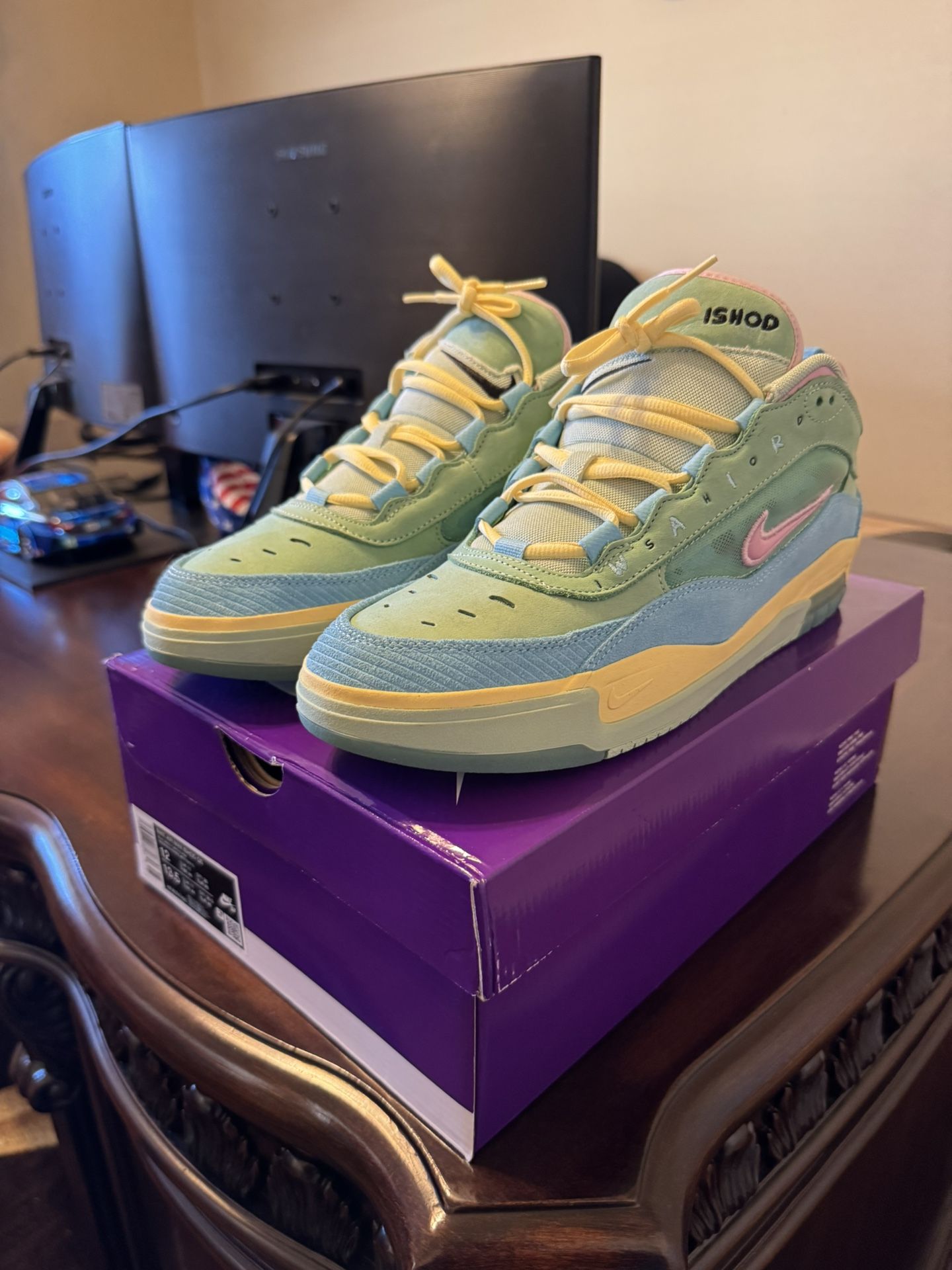 NIKE SB ISHOD VERDY SZ 12 NEW DS UNBOXING Verdy x Ishod Air Max Nike SB  main image 3
