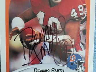 fleer Dennis smith autograph card