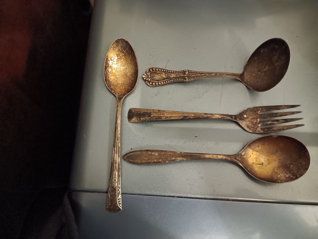 Silver Spoons And Fork
