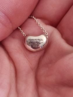 Tiffany and co 925 silver bean necklace