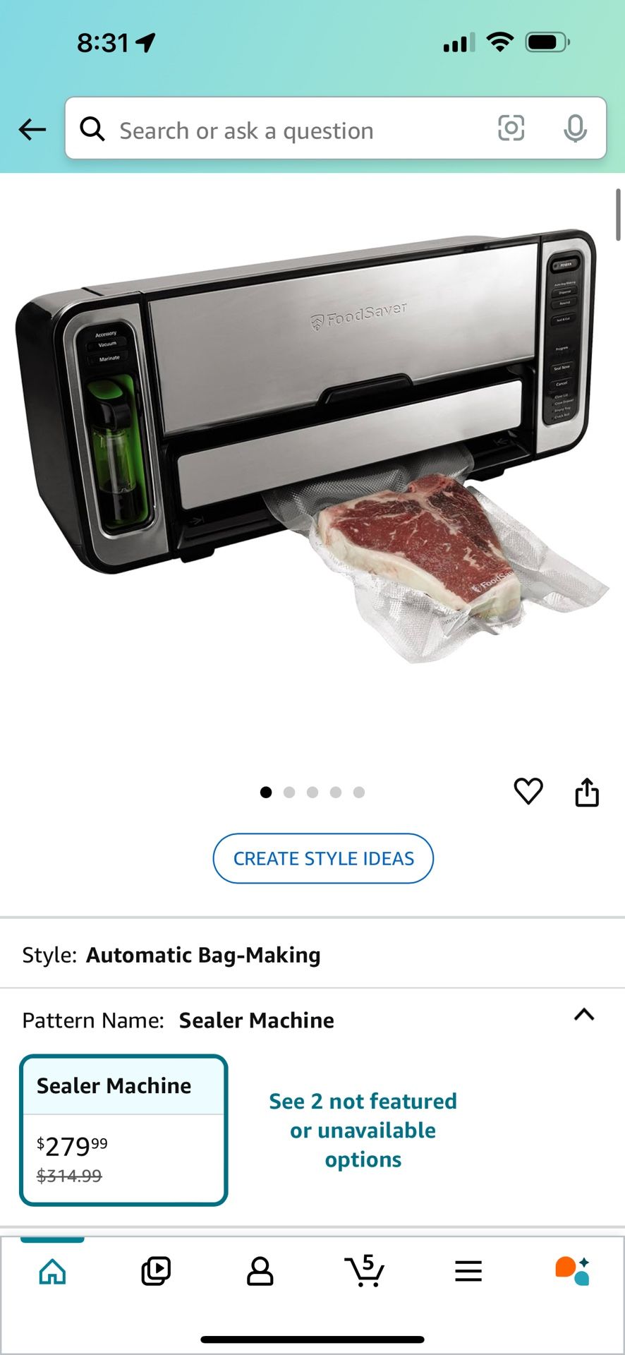 FoodSaver 5800 Series Vacuum Sealer Machine