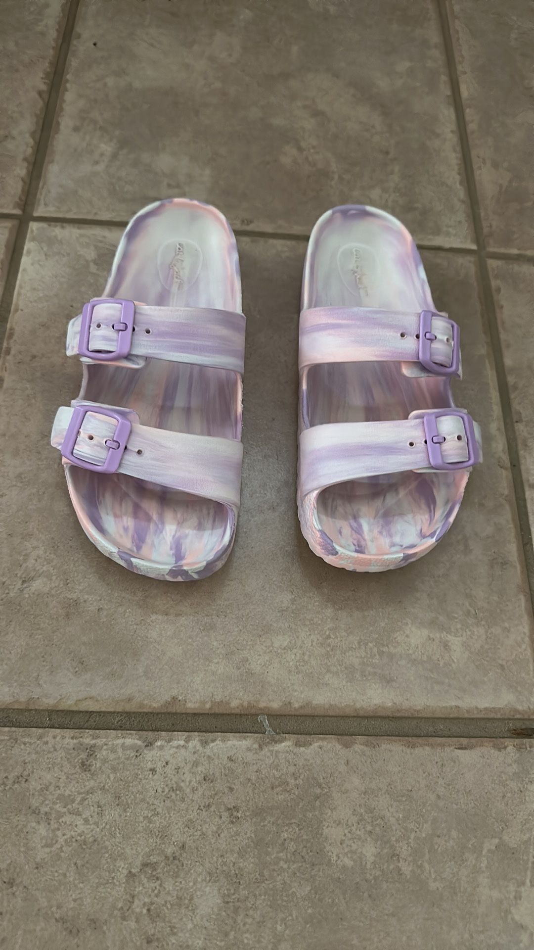 Cat & Jack Tie Dye Rubber Slides