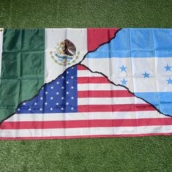 Mexico USA Honduras Flag Size 5’x3’