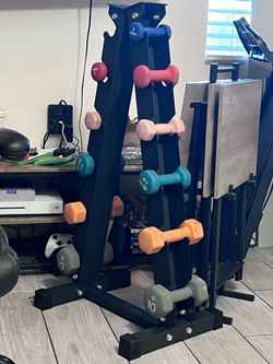 Assembled dumbbell rack