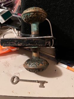 Antique F.C. Linde Door Hardware Set