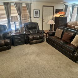  Leather Living room Set Will Be Willing To Split