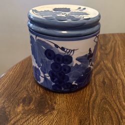 Blue And White Canister