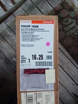Honeywell F200F 1625 Duct Mount Media Air Cleaner