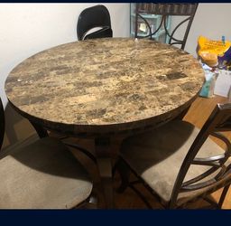 Marble Finish Round Dining Table! Sale!