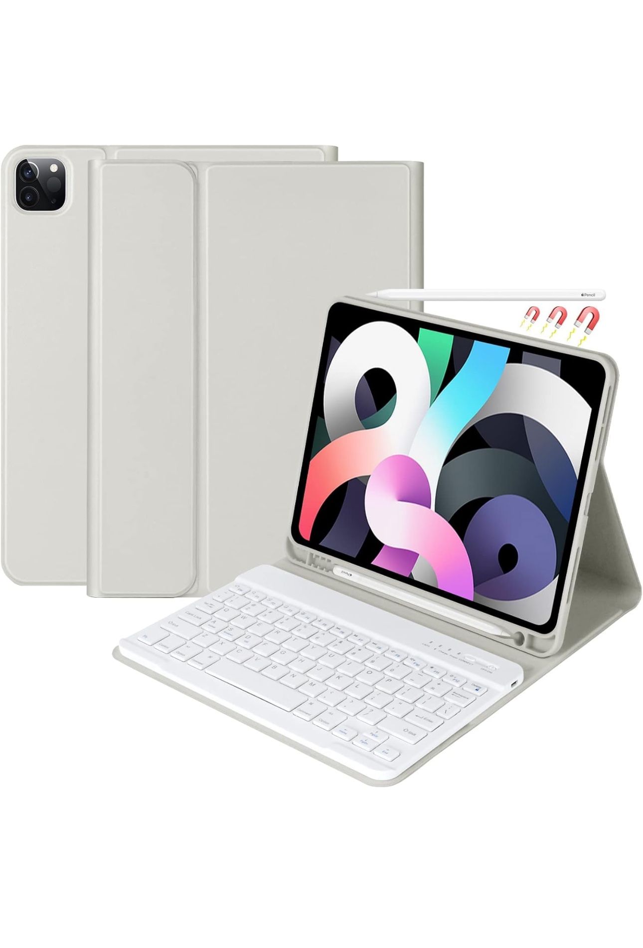 Keyboard Case for iPad Air 11 inch 2024 (M2) & iPad Pro 11 inch (4th/3rd/2nd/1st) Gen 2022, iPad Air 5th&4th Generation Case with Keyboard