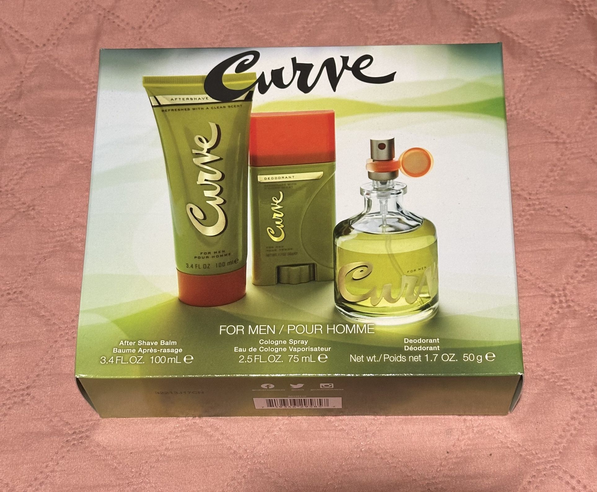 Men’s Curve Cologne Fragrance Set Gift Set $20 New