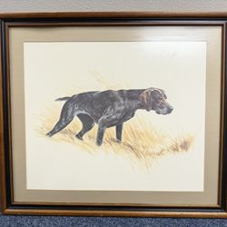 German Short Hair by Elliott Watercolor Print 20X16 Framed