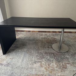 Modern Wood Desk w/ Chrome Leg