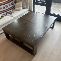 Large Coffee Table (brown, wooden) 