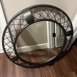 Mirror round for the wall, brown color or bronze for pick up