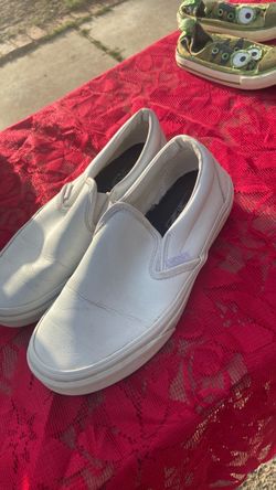 Vans Classic Slip-On White Leather Sneakers
