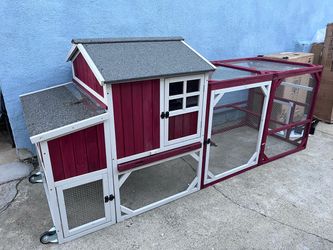 Medium Chicken Coop with Run for 4-8 Chickens Expandable to Large Coop - PET24