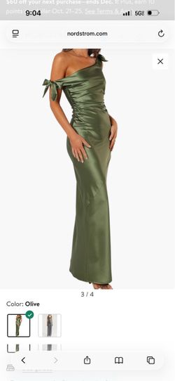 Green wedding guest dress