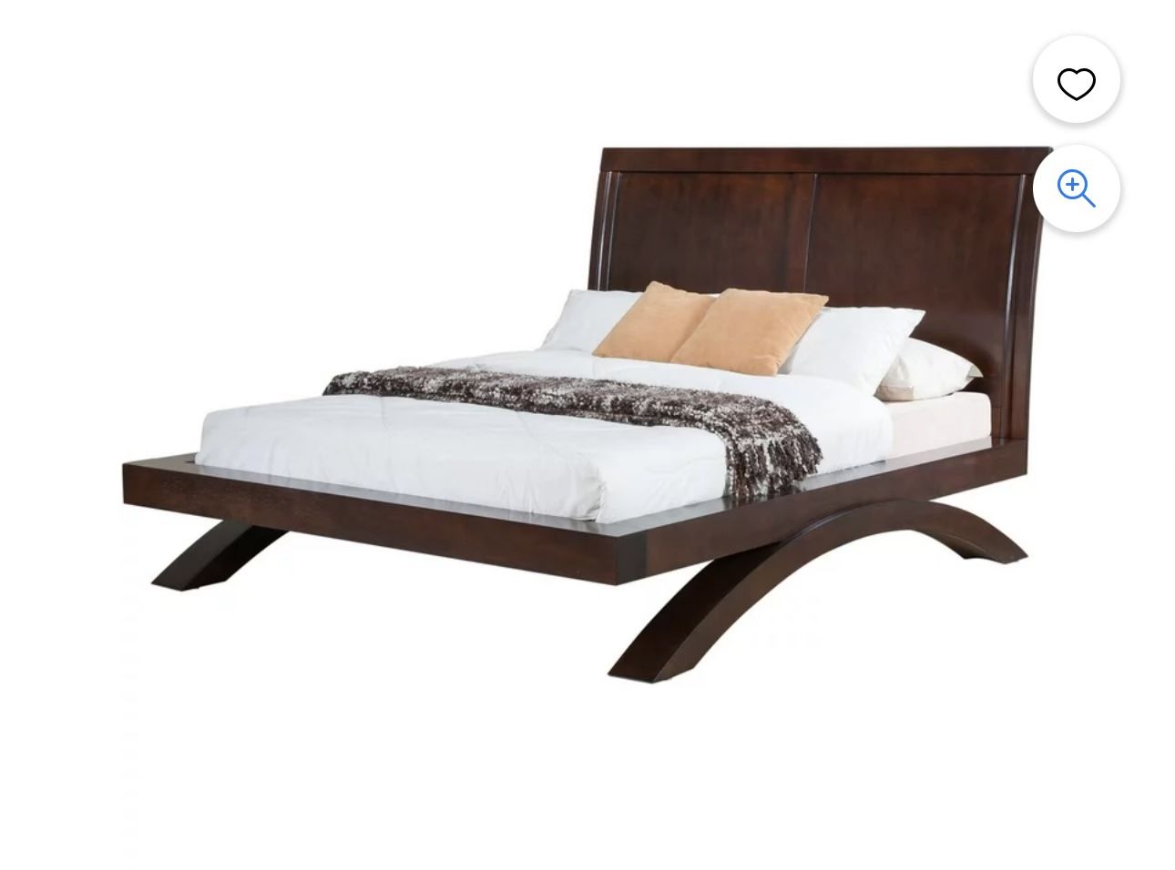 Cherry Dark Wood Queen Bedroom Set (mattress and boxspring included) W/ Dresser and Mirror